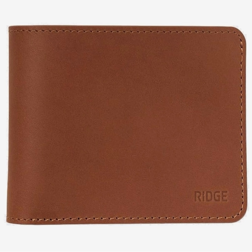 RIDGE Tobacco Brown Billfold Leather Wallet for Men - Picture 2 of 13